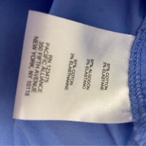 2/40$ ELLEN Tracy pull over blouse cornflower blue cotton blend elastane small - Picture 5 of 10